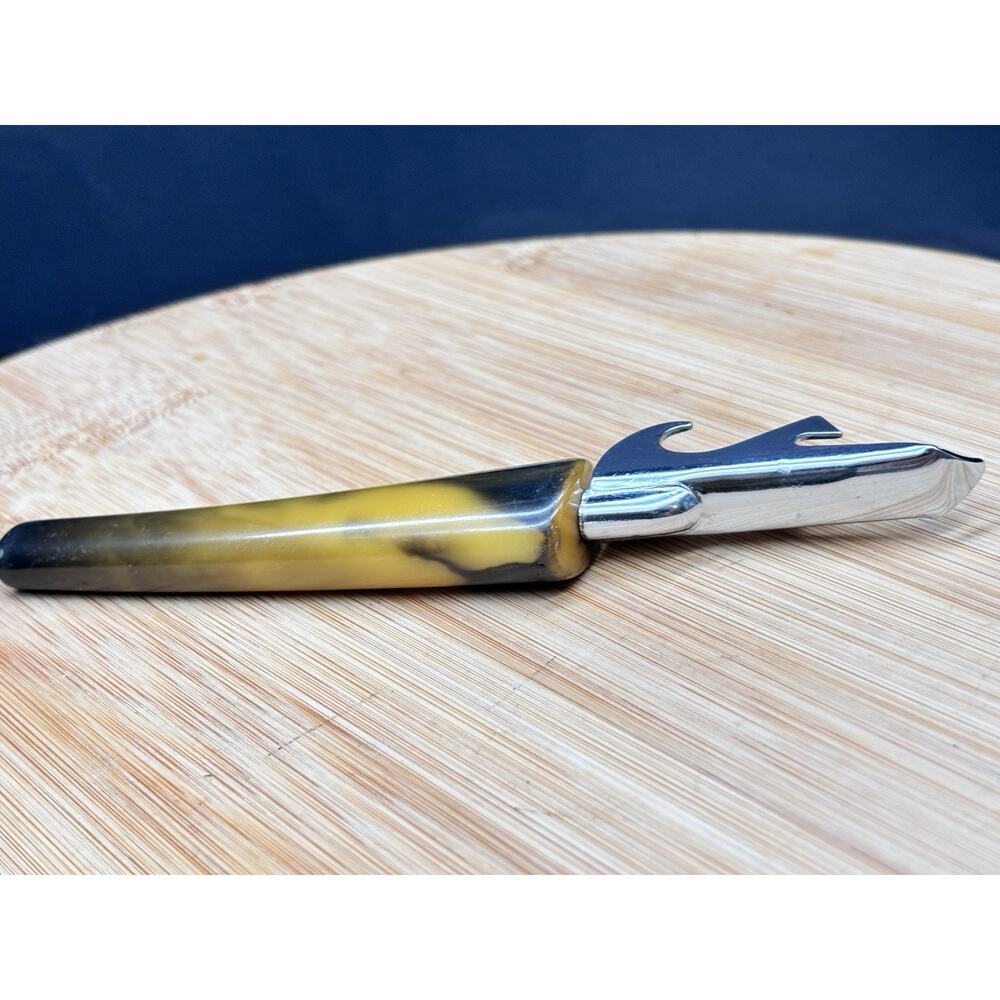 MCM Bakelite Marbled Carmel & Butterscotch Trav-L-Bar Bottle Opener - Picture 8 of 10